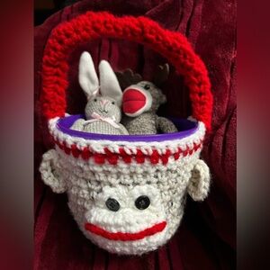 Sock Monkey Easter Basket